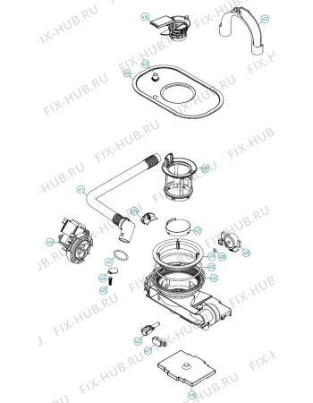 Взрыв-схема посудомоечной машины Asko D5457 AU   -White (417589, DW90.1) - Схема узла 04