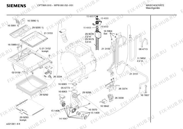 Схема №1 WP81061 OPTIMA 810 с изображением Панель управления для стиральной машины Siemens 00353230