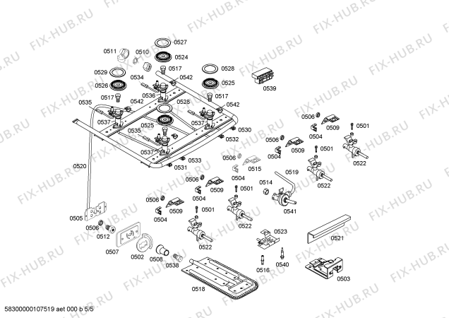 Схема №2 HEK14X81E9 P2 76 EMB INOX GE 127V (CKD) с изображением Блок подключения для плиты (духовки) Bosch 00186692