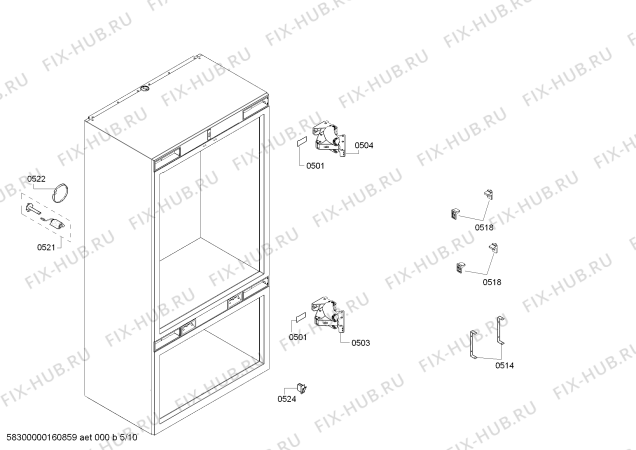 Схема №3 T36BB820SS Thermador с изображением Поднос для холодильной камеры Bosch 00687208