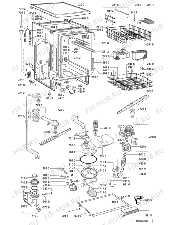 Схема №2 ADP 8554 WHM с изображением Обшивка для электропосудомоечной машины Whirlpool 481245371205