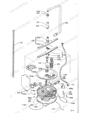 Взрыв-схема посудомоечной машины Zanussi ZD751S - Схема узла Hydraulic System 272