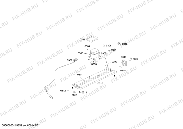 Схема №1 RS26U7504C Coldex с изображением Вставная полка для холодильника Bosch 00663433
