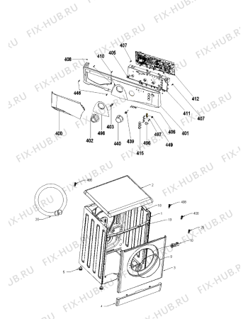 Схема №1 AWG 5052/M с изображением Запчасть для стиралки Whirlpool 480111103437