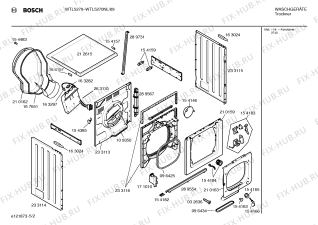 Взрыв-схема сушильной машины Bosch WTL5270NL WTL5270 - Схема узла 02