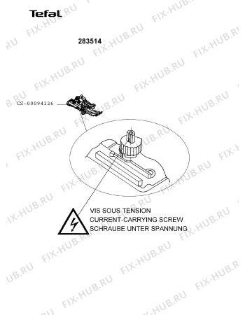 Схема №1 283514 с изображением Кнопка для электроутюга Tefal CS-00098090