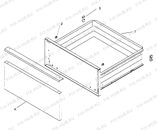 Взрыв-схема плиты (духовки) Atlas ELM805-1 - Схема узла H10 Oven Cavity (small)