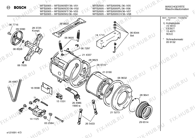 Схема №2 WFB2040EU с изображением Кабель для стиралки Bosch 00267301
