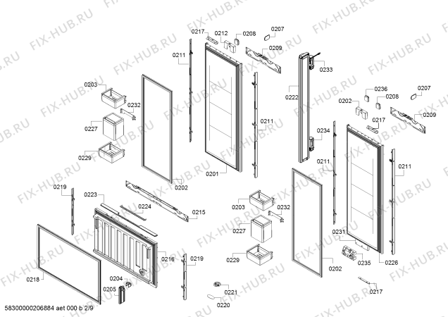 Схема №1 RB472704, Gaggenau с изображением Панель для холодильника Bosch 11029489