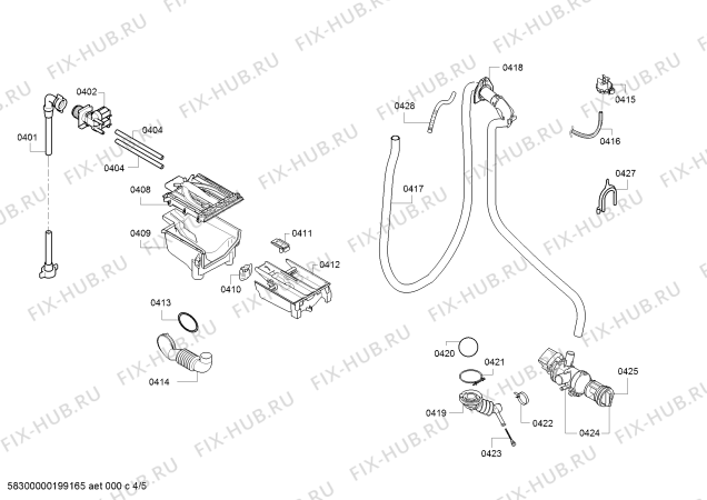 Взрыв-схема стиральной машины Bosch WAT2856XZA - Схема узла 04