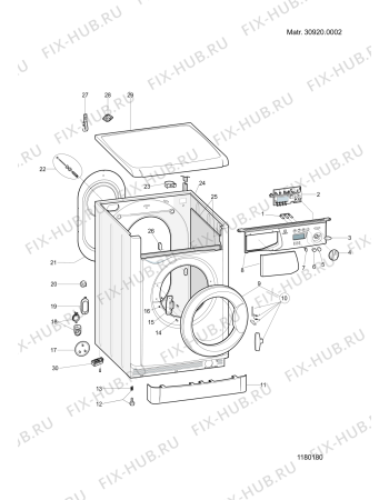 Схема №2 WIDXE146DE (F054632) с изображением Пластина для стиралки Indesit C00268442