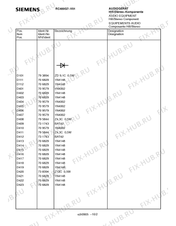 Схема №4 RC400G7 с изображением Шестерня для жк-телевизора Siemens 00795879