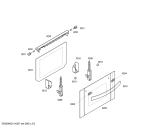 Схема №2 3HF508B с изображением Внешняя дверь для электропечи Bosch 00472596