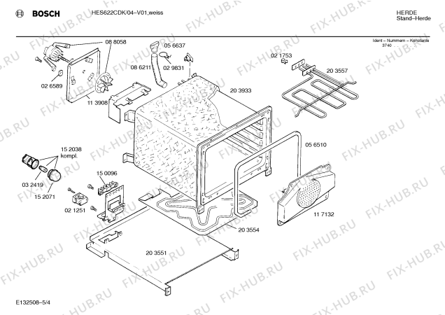 Схема №1 HS24021DK с изображением Варочная панель для духового шкафа Bosch 00232323