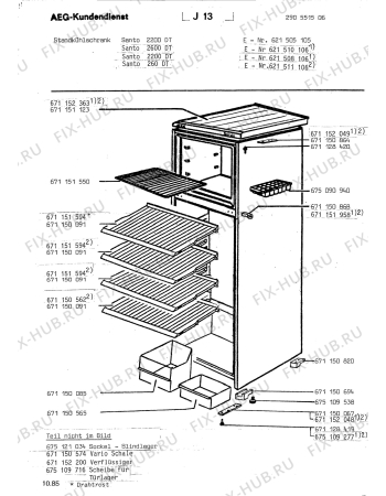 Взрыв-схема холодильника Aeg SIEHE 621510106 F - Схема узла Section2