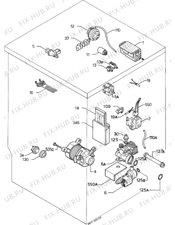 Взрыв-схема стиральной машины Zanussi WDJ1285B - Схема узла Electrical equipment 268