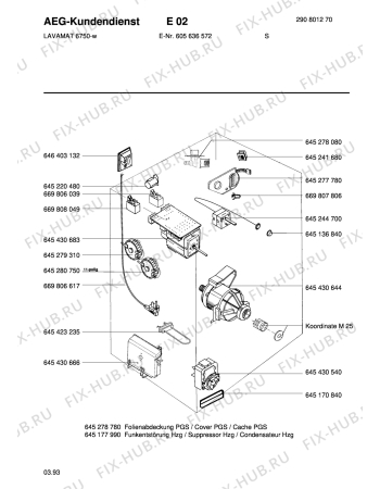 Взрыв-схема стиральной машины Aeg LAV6750 SENS - Схема узла Electrical equipment