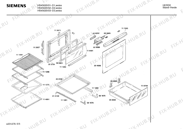 Схема №2 HL66121 с изображением Боковая часть корпуса для плиты (духовки) Bosch 00204699