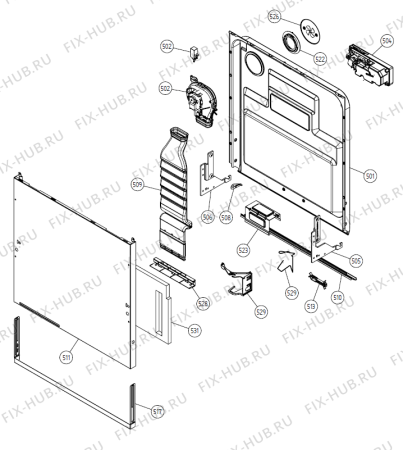 Взрыв-схема посудомоечной машины Asko D3250 CE   -M-Grey FI (402740, DW20.3) - Схема узла 05