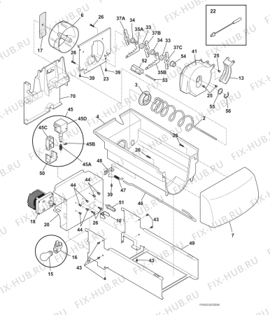 Взрыв-схема холодильника Electrolux ERL6296W12 - Схема узла Ice container