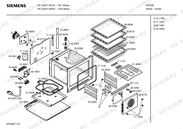 Схема №2 HL53227SC с изображением Ручка управления духовкой для плиты (духовки) Siemens 00417785