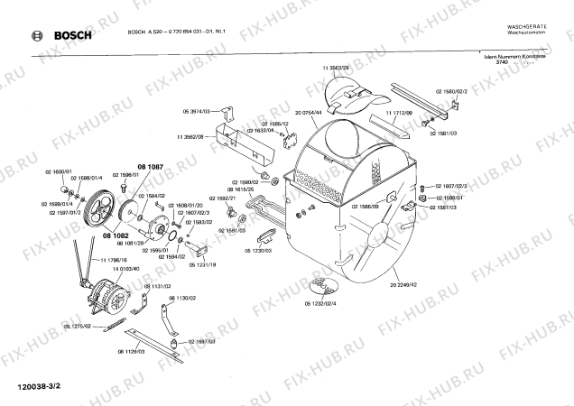 Схема №1 WA4800 с изображением Кольцо для стиралки Bosch 00021693
