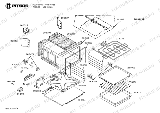 Схема №2 7220 с изображением Панель для электропечи Bosch 00208400