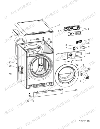 Схема №3 WATKSTAR86 (F105201) с изображением Декоративная панель для стиралки Indesit C00521351