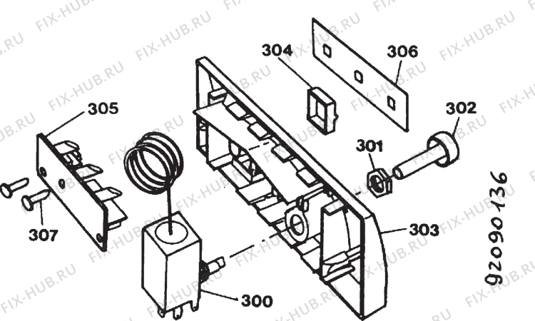 Взрыв-схема холодильника Electrolux EC3316M - Схема узла Section 4