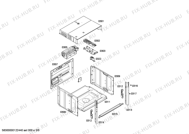 Схема №2 HB26D550B с изображением Панель управления для духового шкафа Siemens 00478452