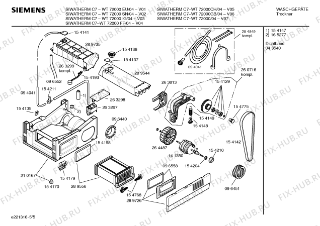 Схема №1 WT72000SN SIWATHERM C7 с изображением Панель управления для сушильной машины Siemens 00298492