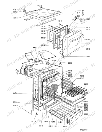 Схема №1 SLZK 5690 WS с изображением Панель для плиты (духовки) Whirlpool 481245310001