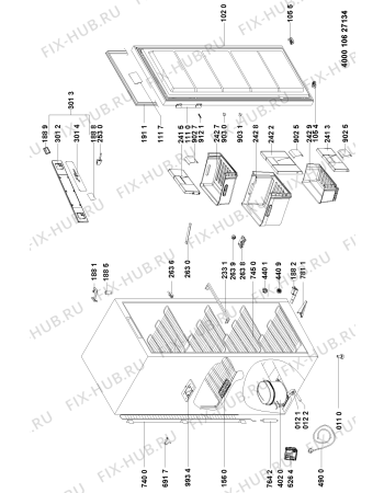 Схема №1 BAK 202 SA++ с изображением Сенсорная панель для холодильника Whirlpool 481010505236