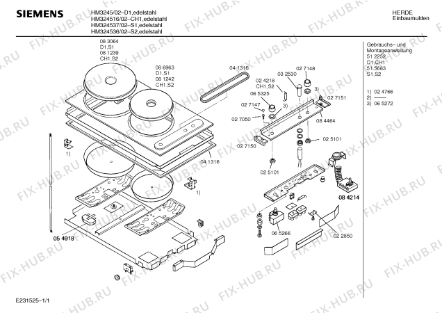 Схема №1 HM324536 с изображением Переключатель для плиты (духовки) Siemens 00065325