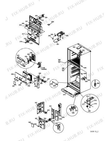 Взрыв-схема холодильника Whirlpool WSR 19 IX - Схема узла