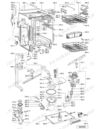 Схема №1 GI 604/1 WS 694 679 с изображением Панель для посудомоечной машины Whirlpool 481245371422