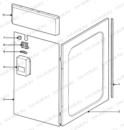 Взрыв-схема комплектующей Tricity Bendix SB200NA/1 - Схема узла H10 Side/Back Panel