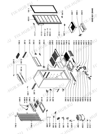 Схема №1 AFG3690 (F092292) с изображением Элемент корпуса для холодильной камеры Indesit C00337686
