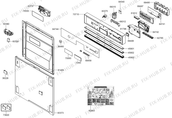 Взрыв-схема посудомоечной машины Gorenje GI64324X (275585, PMS60I) - Схема узла 02