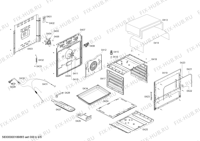 Схема №3 HSK55I33SE COCINA PRO7400 IX CHILE L76 с изображением Панель для электропечи Bosch 11013028