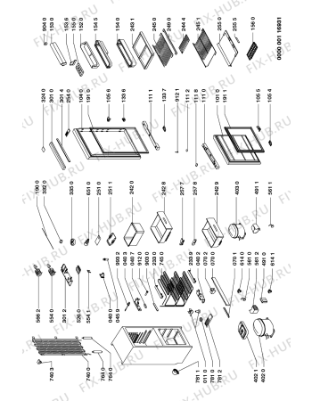Схема №1 ART 829/G с изображением Дверца для холодильника Whirlpool 481944268697