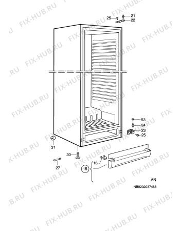 Взрыв-схема холодильника Zanussi ZRC37RX - Схема узла C10 Cabinet