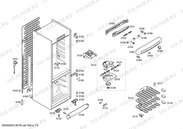 Схема №1 KGSMI311 KF5850SD с изображением Панель для холодильной камеры Bosch 00444914