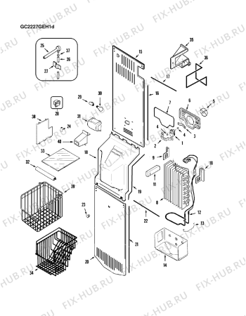 Схема №4 GC2228GEHB с изображением Поверхность для холодильной камеры Whirlpool 481201221978