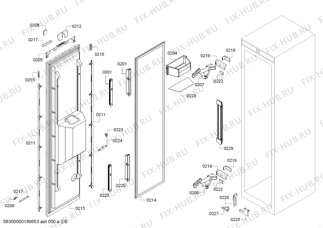Схема №3 RF411701 с изображением Кабель для холодильника Bosch 00748711