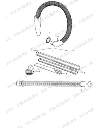 Взрыв-схема пылесоса Electrolux Z1380 - Схема узла Hose