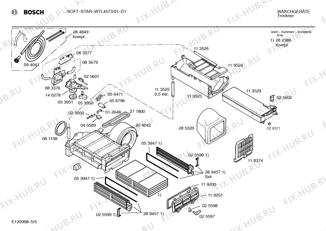 Схема №2 WTL4573 SOFT - STAR с изображением Инструкция по эксплуатации для электросушки Bosch 00517071
