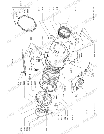 Схема №2 AWG 181/1 AWG 3300 с изображением Обшивка для стиральной машины Whirlpool 481245210392