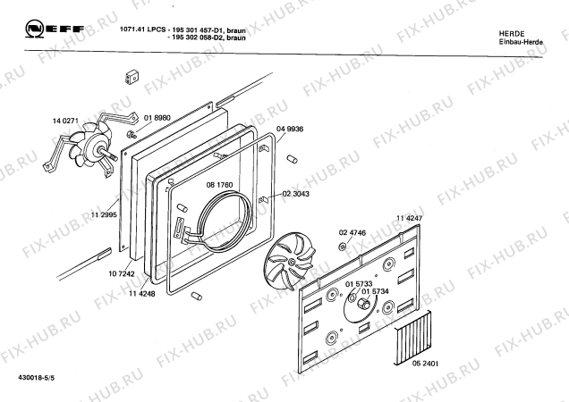 Схема №2 195302058 1071.41LPCS с изображением Панель для электропечи Bosch 00115607