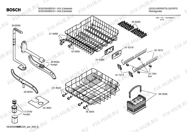 Взрыв-схема посудомоечной машины Bosch SGS5365BR - Схема узла 06